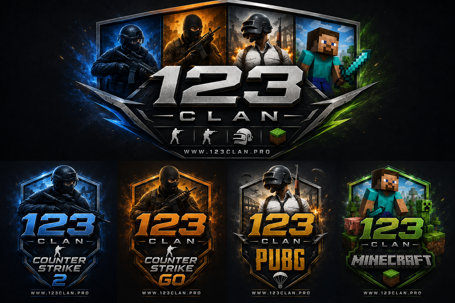 123 Clan Multigaming Logo